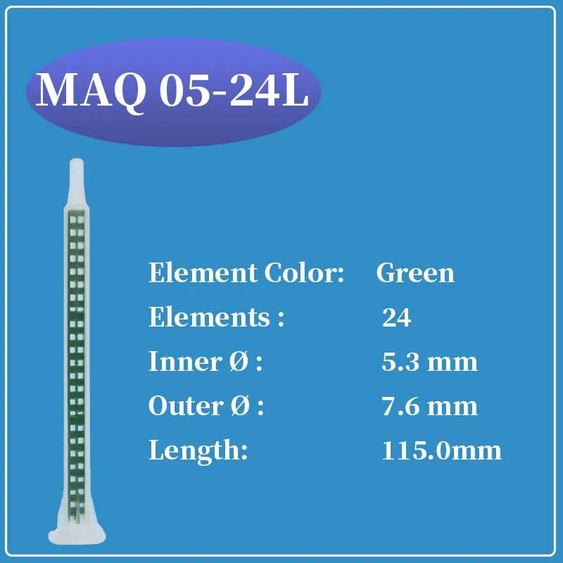 

СТАТИЧЕСКИЙ миксер SULZER MIXPAC MAQ05-24L Статический миксер Смесительная трубка Дозирующая трубка Смесительная насадка Дозирующая насадка Миксер Клеевая палочка