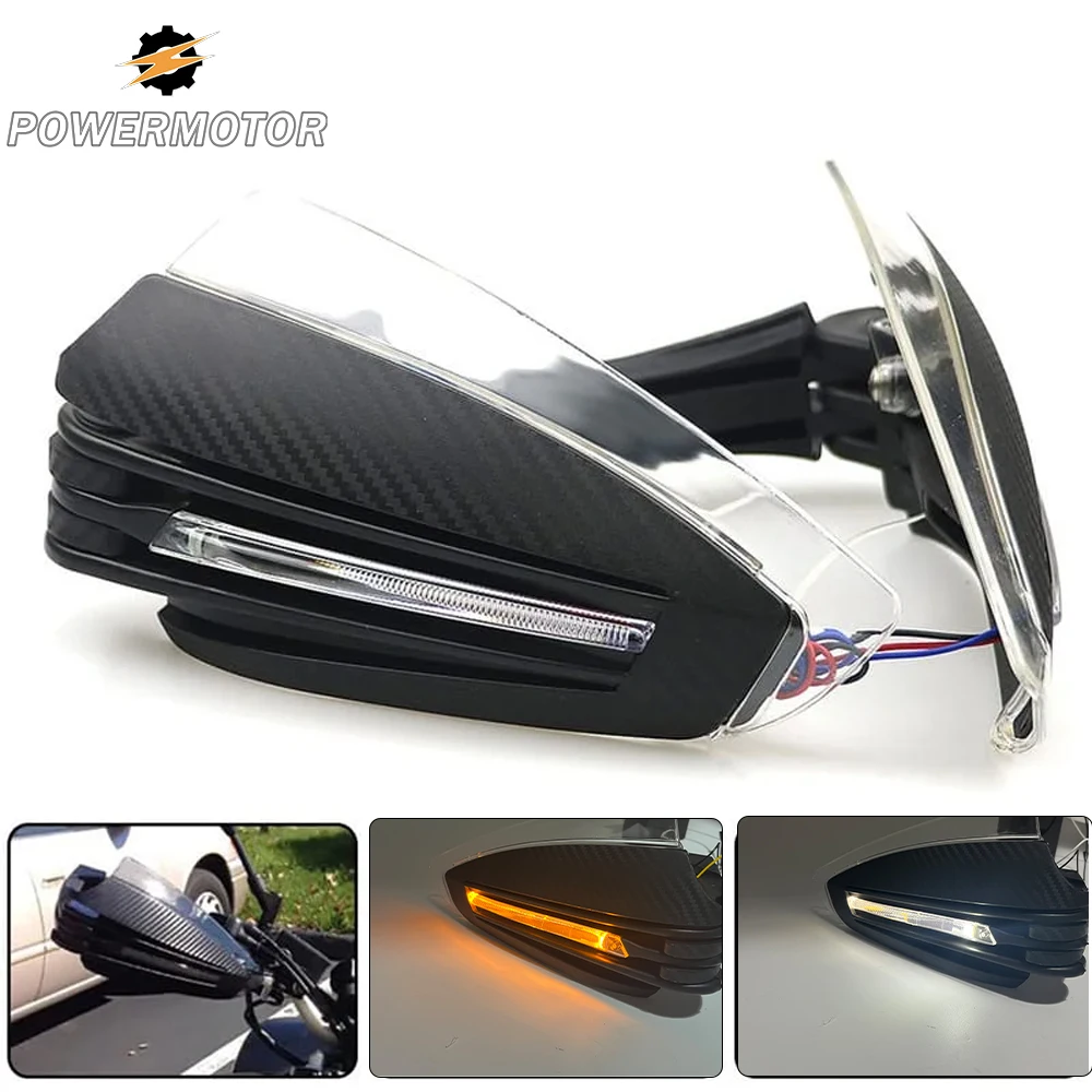 

Enduro Motorcycle Handguards with LED Turn Signals for KTM Honda Kawasaki Yamaha KLX CRF YZ EXC DirtBike Hand Guards Protection