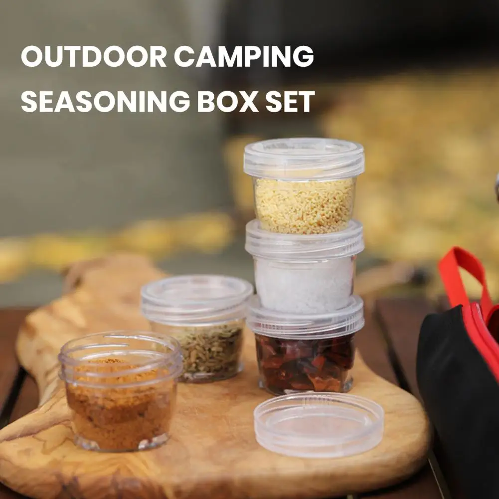 Barbecue Seasoning Storage Case Organizer Container Spice Jar Food Grade BPA Free Sealed Condiment Container Camping Accessories