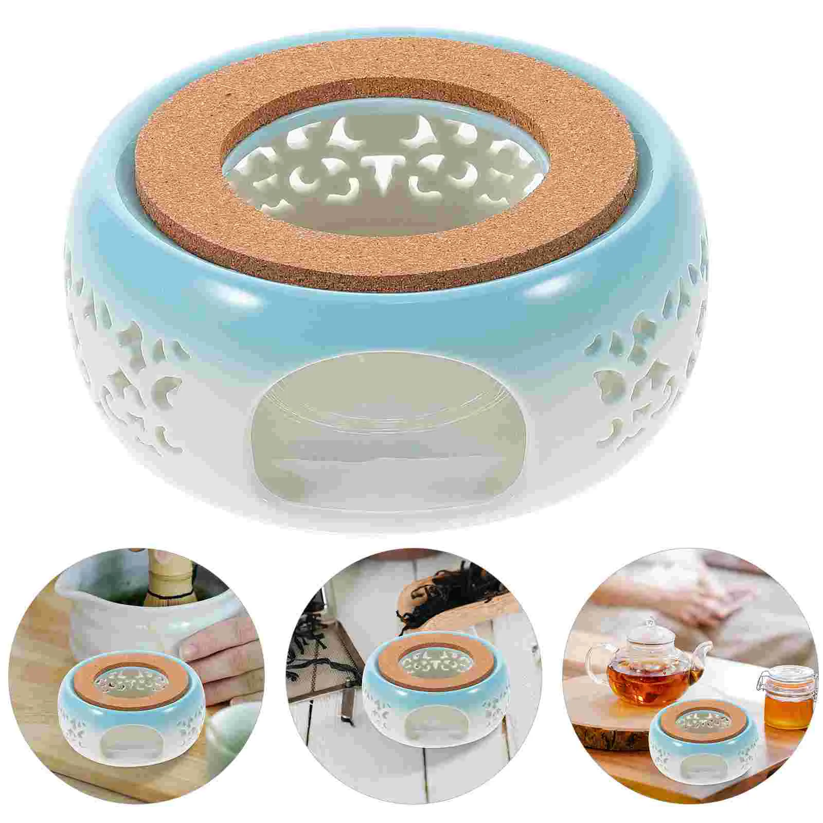 

Tea Warmer Ceramic Teapot Stand Heater Kettle Lights Warmers Hotel Stove Hollow for