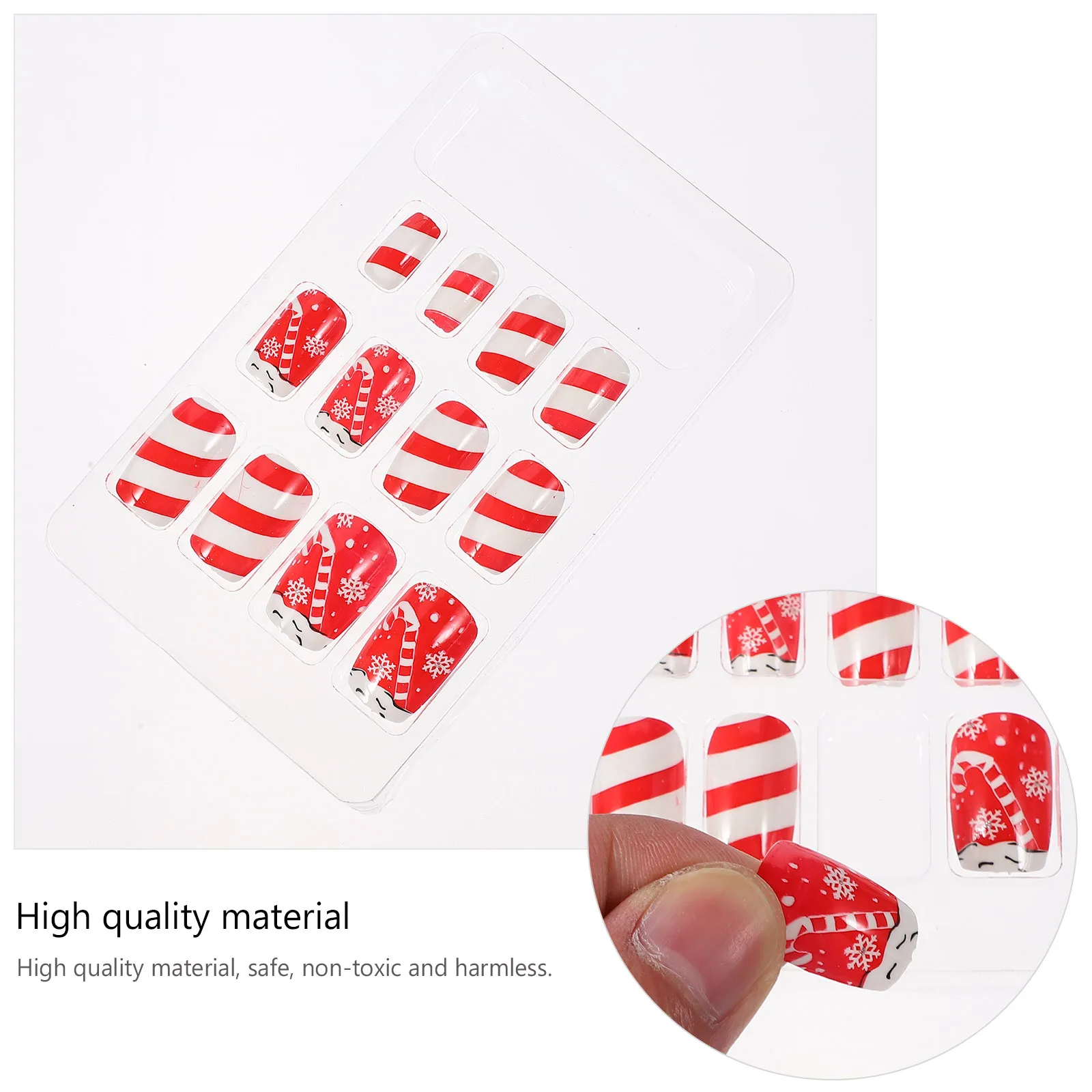 

72pcs Christmas Tips Christmas Manicure Festival Holiday False Nail Art Nail Designs For Party Manicure Decor