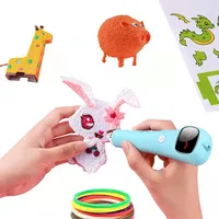 Bolígrafo 3D con impresión PCL para niños, seguro, recargable por baja temperatura (no Compatible con ABS/PLA), filamentos de 10 colores de 1,75mm, inglés y ruso