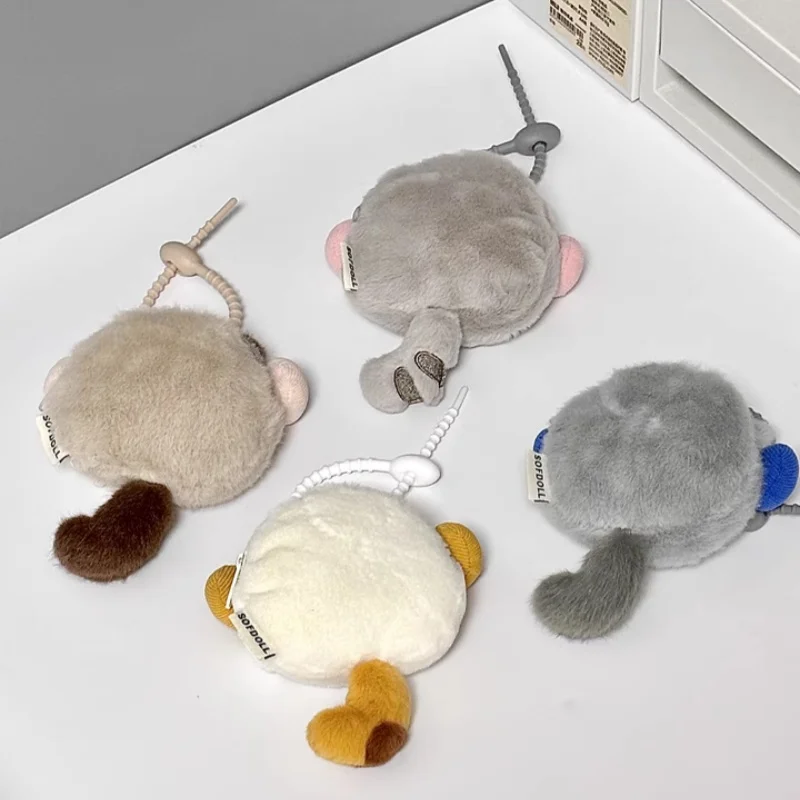 10cm peluche poupée chaton mignon casque stockage étui de protection exquis pièces de monnaie sac à main décoration recueillir petite amie cadeaux d'anniversaire