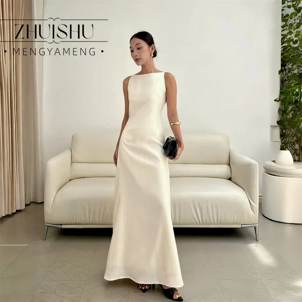 Elegant Modern Korea Bridal Wedding Dresses Mermaid Satin Evening Dress 2026 Women Evening Wedding Party Gowns Customized