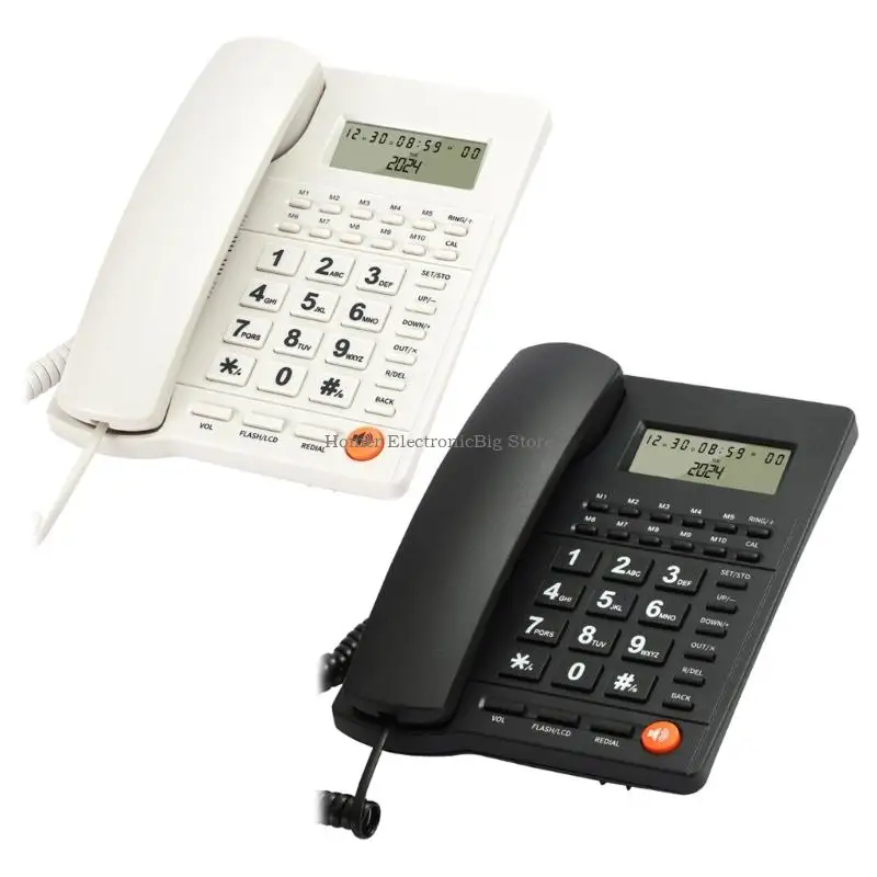 Landline Telephone Classical Corded Phone With Highly Definition and Speed Dials KINO