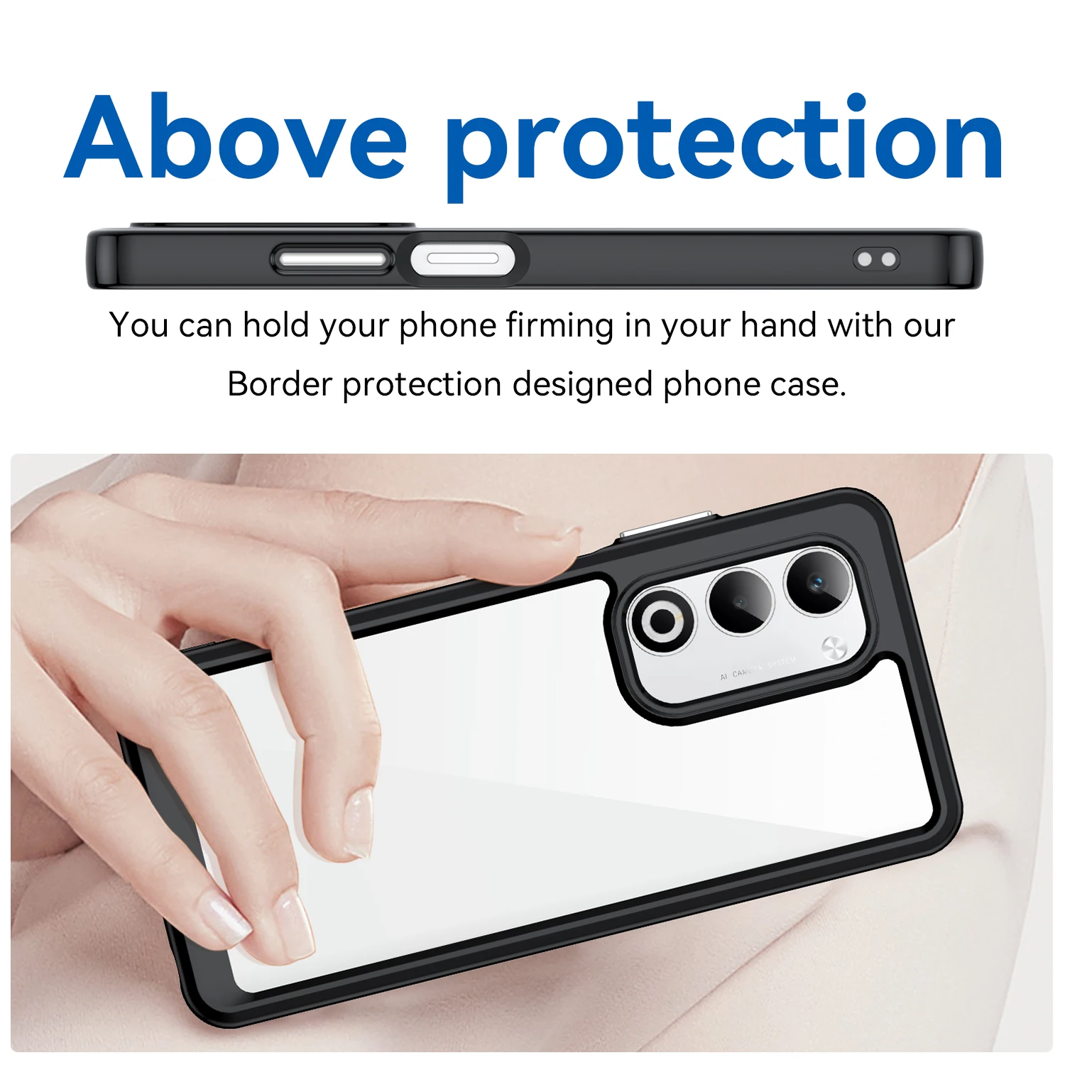 Przezroczyste, kolorowe etui na telefon TPU do OPPO A5 5G 2025, ochronne etui z ramką, Fundas Coque Capa