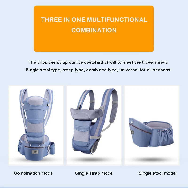 0-48M Baby Carrier Ergonomic Newborn Infant Kids Backpack Sling Wrap Cotton Breathable Baby Waist Stool Bback Carrier Hot Sale