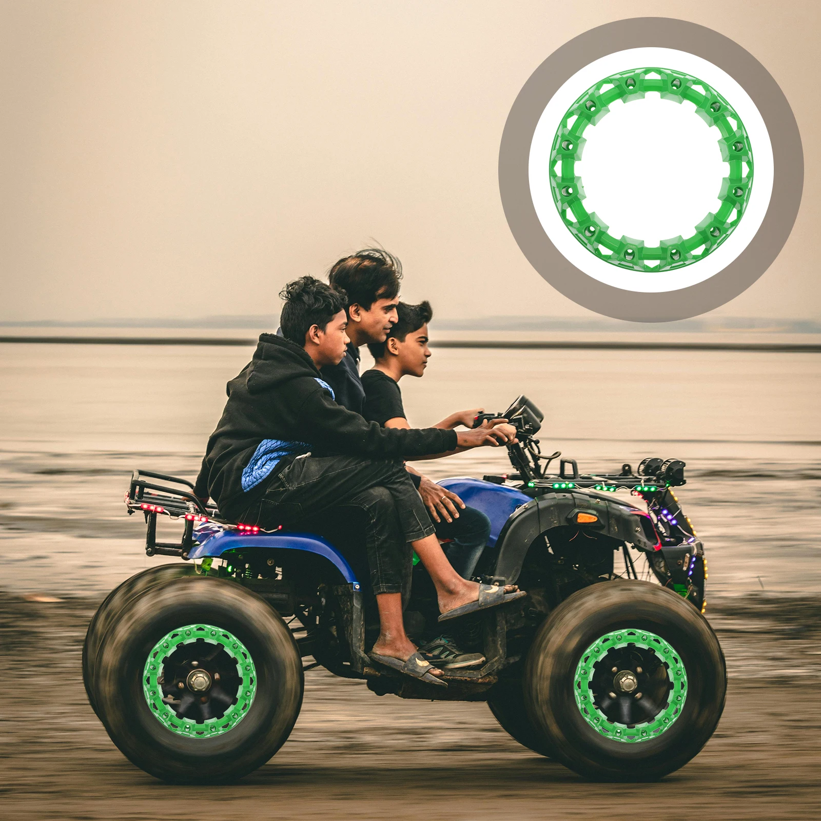 

10 Inch ATV Wheel Hub Cover Durable Plastic Rim Decoration Accessories Car Wheel Rim Enhancement Protection Cap Waterproof
