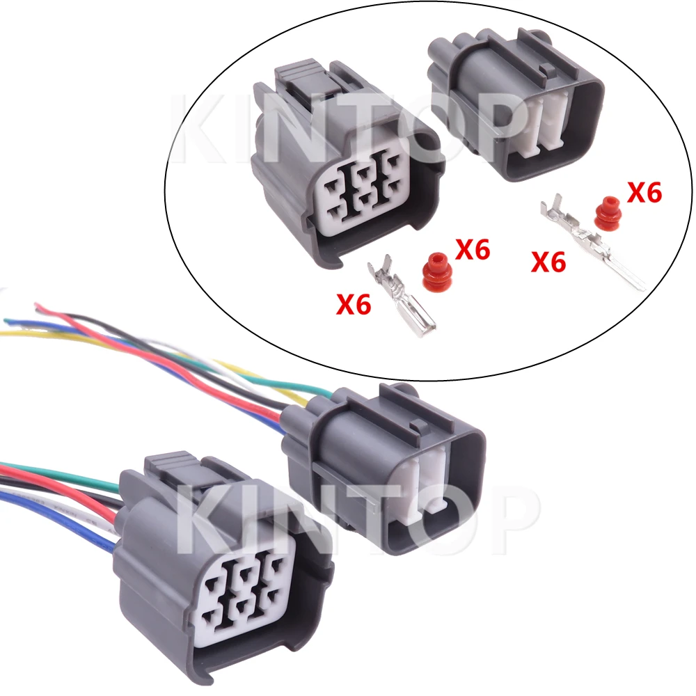 

1 Set 6 Pins 6181-0074 6189-0133 6918-0330 Automotive Male Female Docking Connector Auto Starter Motor Wiring Cable Sockets