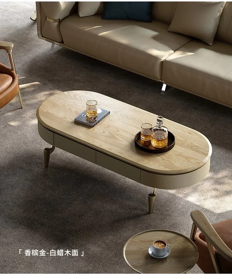 

Роскошный каменный журнальный столик для гостиной, в стиле лёгкой роскоши, из натурального мрамора и массива дерева, овальной формы.