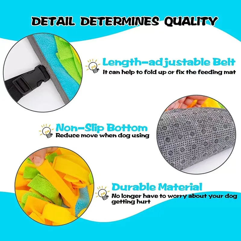 Grande Pet Foraging Mat, Interactive Dog Toy, Snuffle e Treat Mat para cães, promover a estimulação, adequado para todas as raças