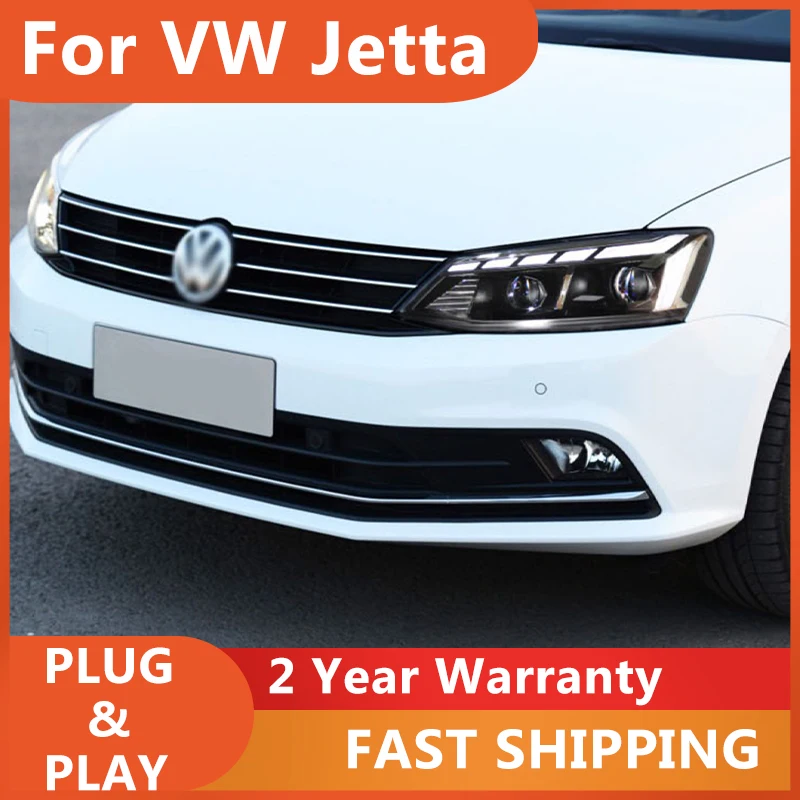 

For Car VW Jetta Mk6 2011-2019 Headlights Fog Lights Day Running Light DRL H7 LED Bi Xenon Bulb Car Head Lamp Jetta Accessory