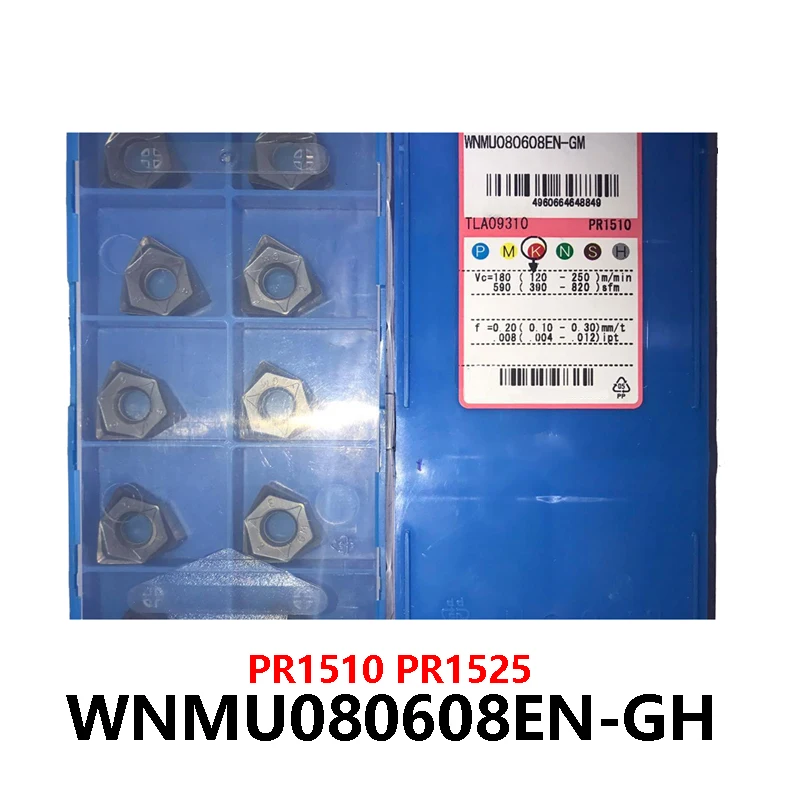 

100% Original Carbide Inserts WNMU080608 WNMU080608EN-GH WNMU080608EN-GM PR1525 PR1510 WNMU 080608 WNMU0806 CNC Lathe Cutter