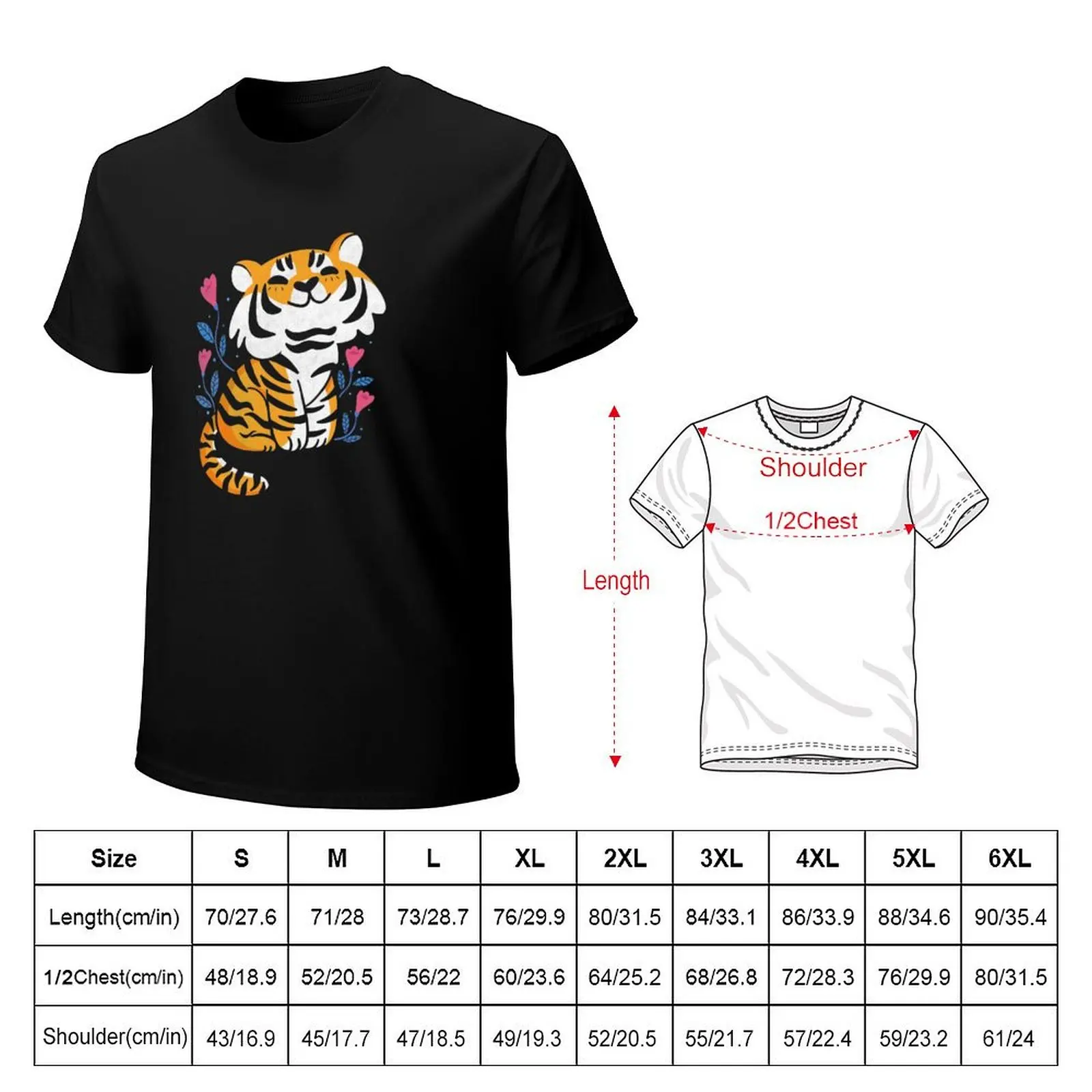 Flower Tiger T-Shirt Performance Dry Fit T-Shirt