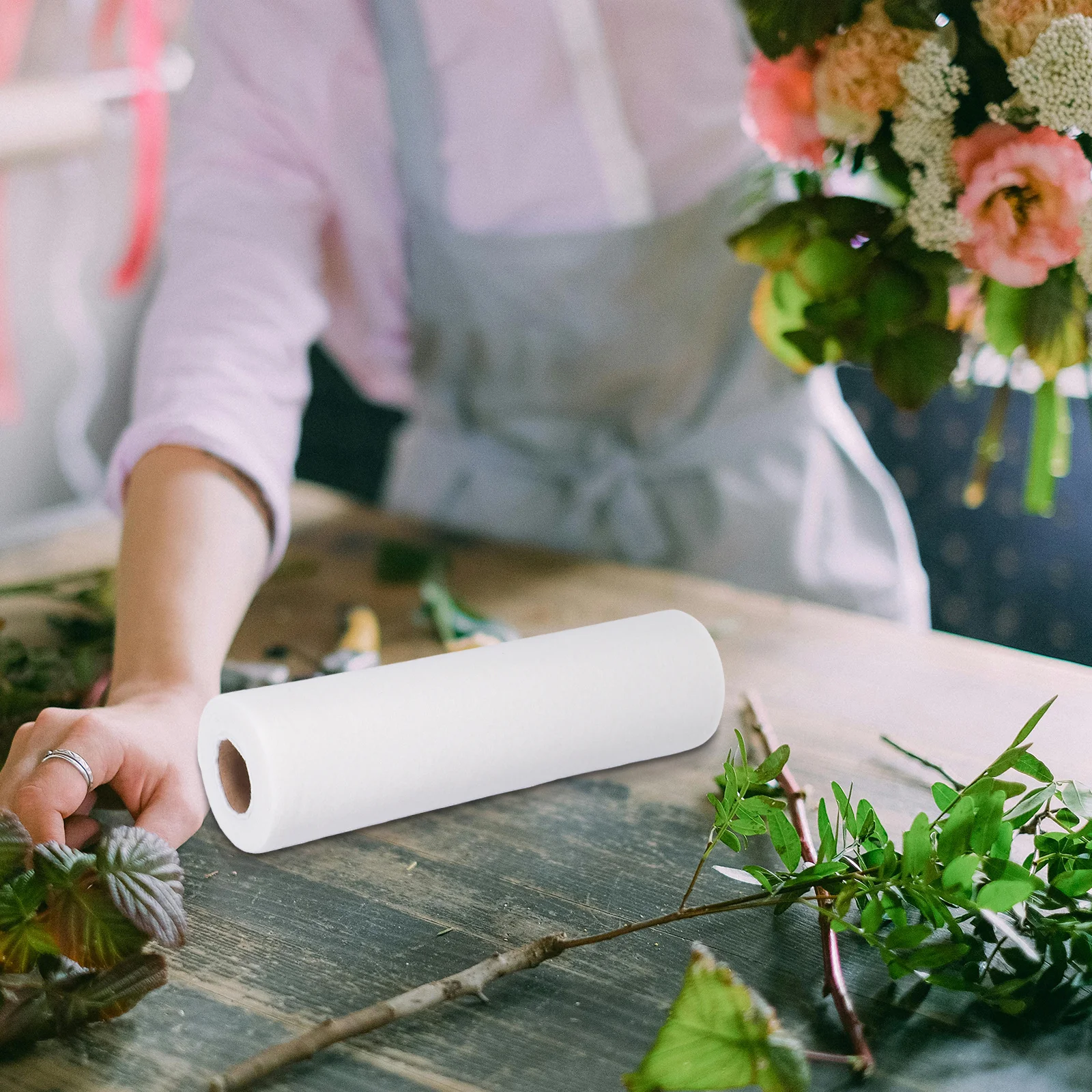 ورق قطني يحتفظ بالمياه العذبة على الزهور الطازجة مقاس 250 × 30 سم، ملحقات زهور ماصة للترطيب #1