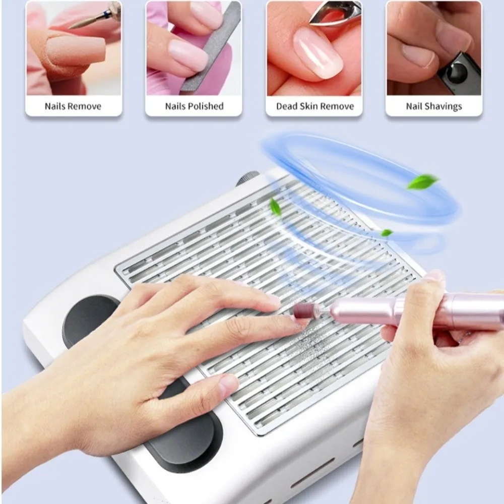 Sterke zuigkracht nagelstofafscheider Oplaadbare herbruikbare stofafzuiger Professionele geluidsarme nagelstofzuiger