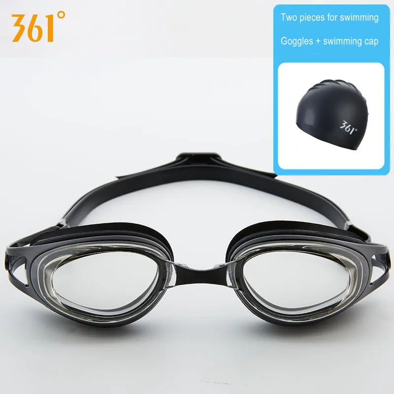 

361Men Women Professional Myopia Swim Goggles Cap Anit Fog UV Shield Water Sports Waterproof Beach Glasses Bathing Swim EyeWear