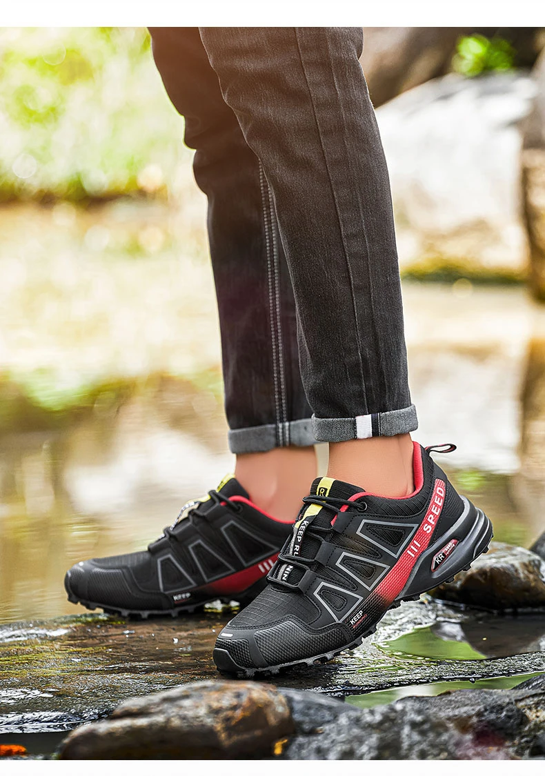 Wasserdichte Wanderschuhe für Herren, Outdoor-Trainer, Schnür-Kletterschuhe, Damen-Trekking-Sneaker, rutschfeste taktische Sneaker für die Jagd – Detail 6