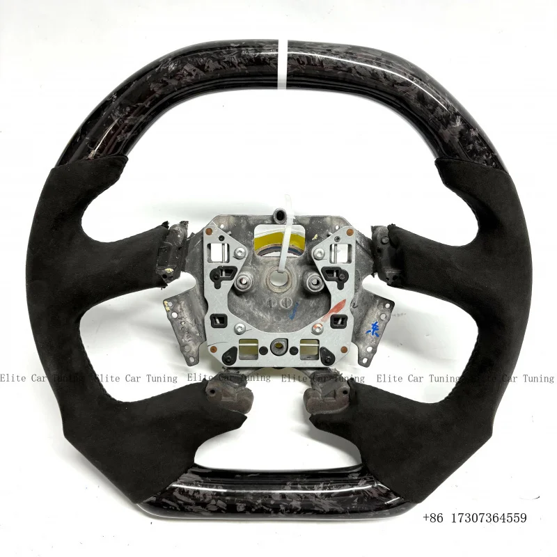 

Руль спортивного стиля из настоящего карбона, черный, кованый, на заказ, совместим с Ford Mustang 15-23, для моделей Supra Corolla