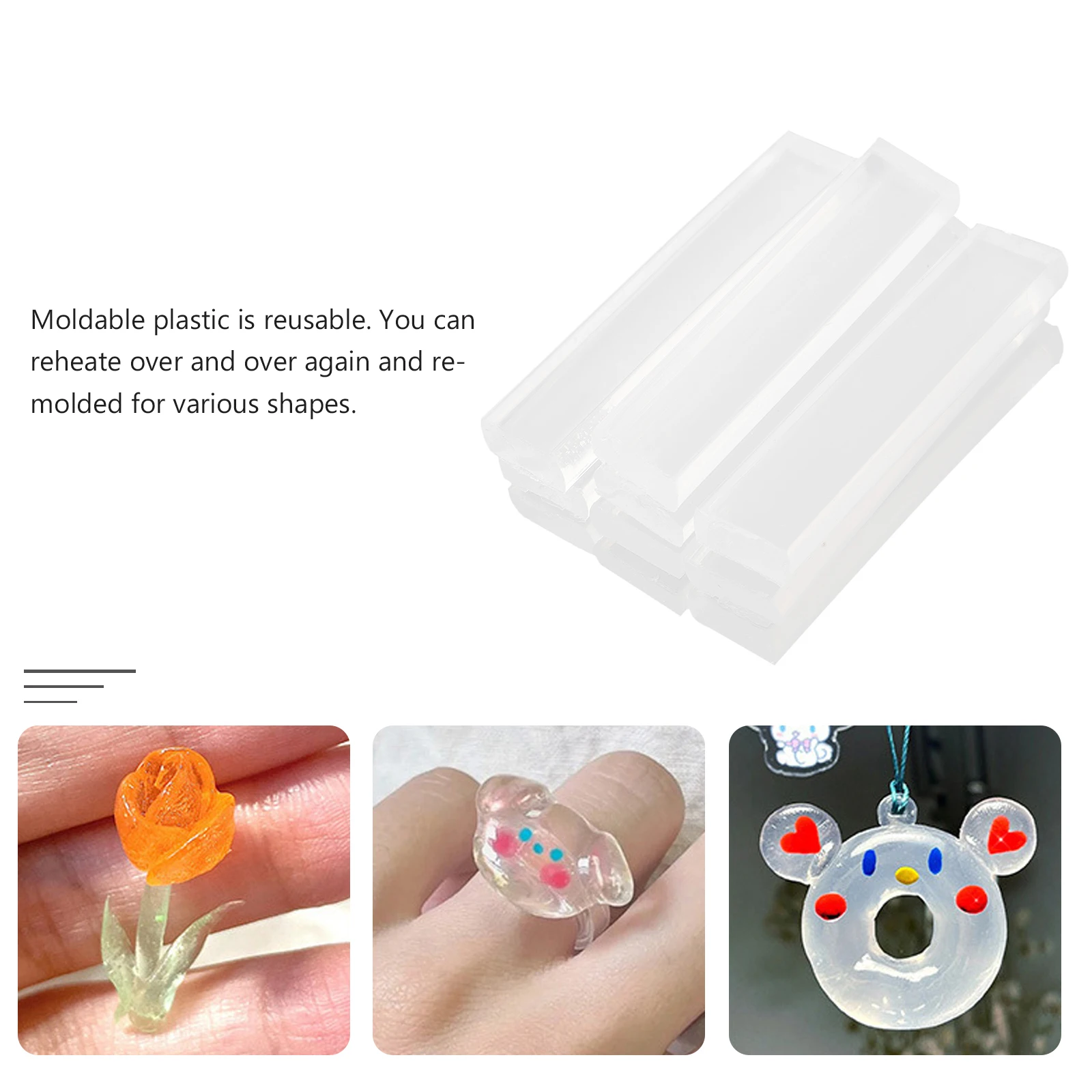 

Resin Hanging Decoration Moldable Plastic Strips Reusable Thermoplastic Sculpture Making Repairing Parts Reinforce Pieces