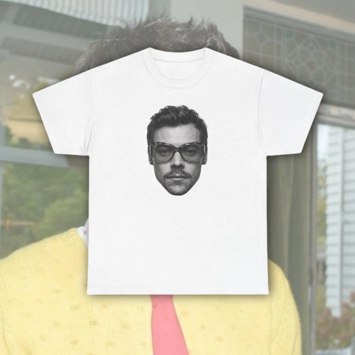 Harry Styles Brillen-T-Shirt, Vintage-Porträt-T-Shirt, 90er-Jahre Oversized-Grafik-Shirt, Pop-Musik-Konzert-Merch, Fangeschenk – Detail 7