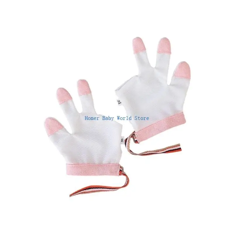 B2QD детские перчатки, устойчивые к укусам, предотвращающие жевание рук, защитный дышащий дизайн, комфорт для новорожденных и