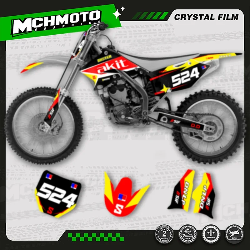 

MCHMFG MOTO Custom Team мотоциклетная графика фоновая наклейка комплект наклеек для SUZUKI RMZ250 2004 2005 2006 002