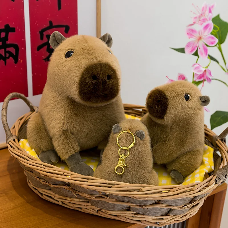 12-30CM Schöne Capybara Plüsch Spielzeug Kawaii Capybara Plushie Kissen Gefüllte Weiche Tier Puppe Capybara Spielzeug Anhänger Spielzeug geschenk – Detail 17
