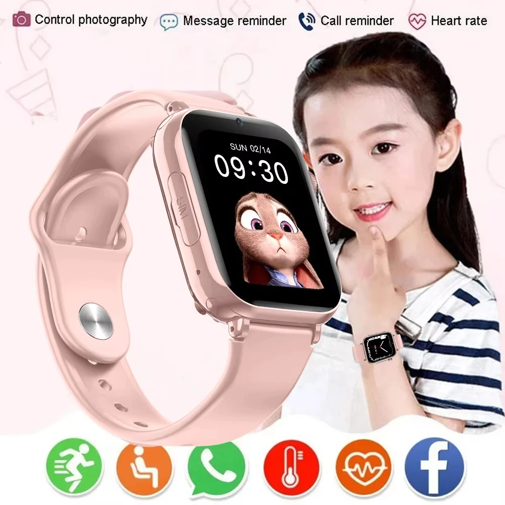 Montre intelligente enfants 4G GPS WiFi 1000mAh appel vidéo Tracker localisation SOS appel retour moniteur téléphone montre Smartwatch enfants cadeau 2025