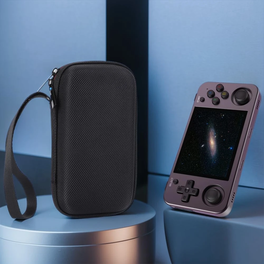 กระเป๋าถือสําหรับ RG35XX HRG353M Retro คอนโซลเกมมือถือกระเป๋าเดินทางผู้ถือตาข่ายกระเป๋าสายคล้องมือสําหรับการ์ด SD