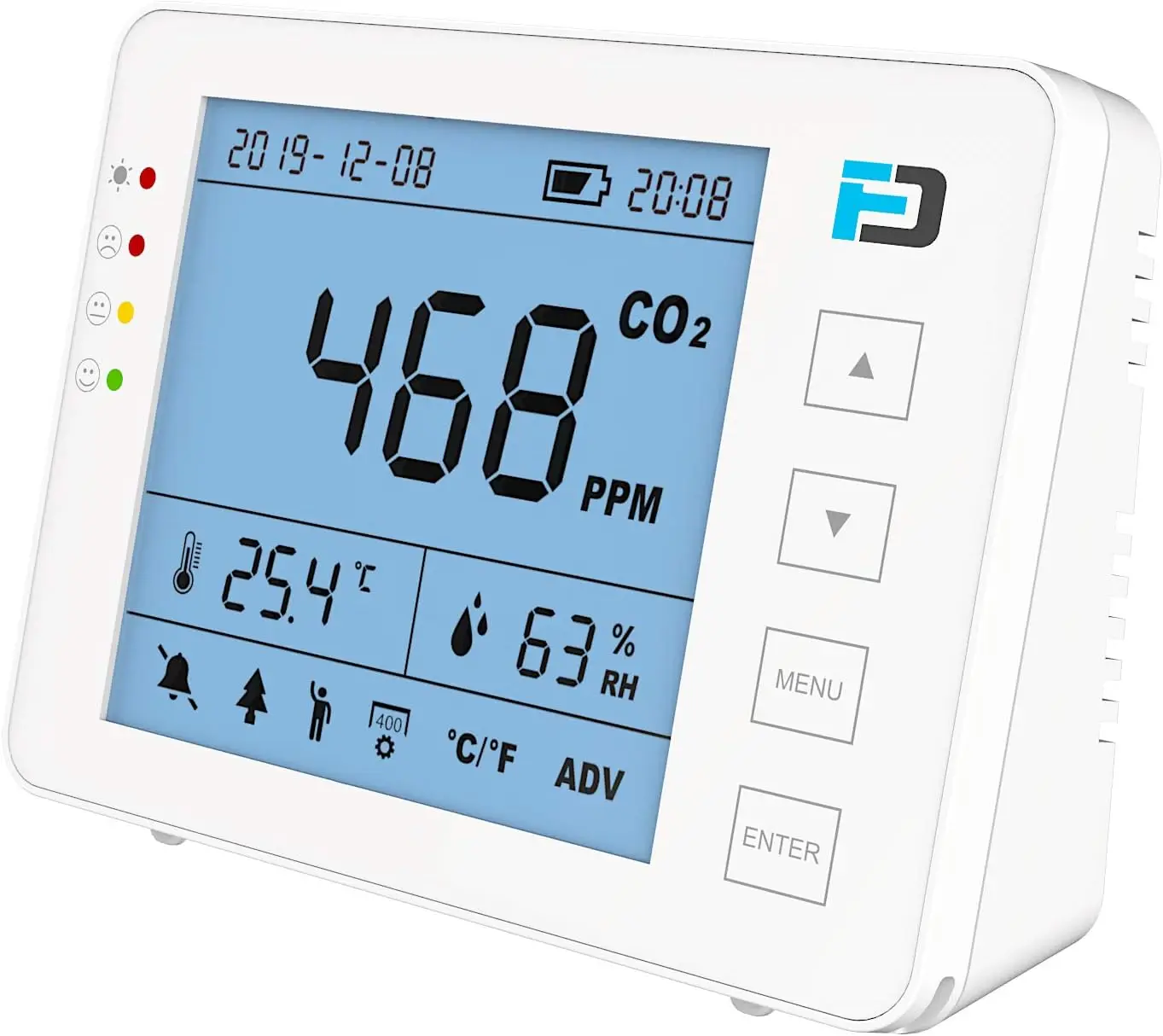 CO2 Meter by Forensics AB841 Compliant for ClassroomsUSB Power & Battery10 Year Life Air Quality CO2 Monitor | f