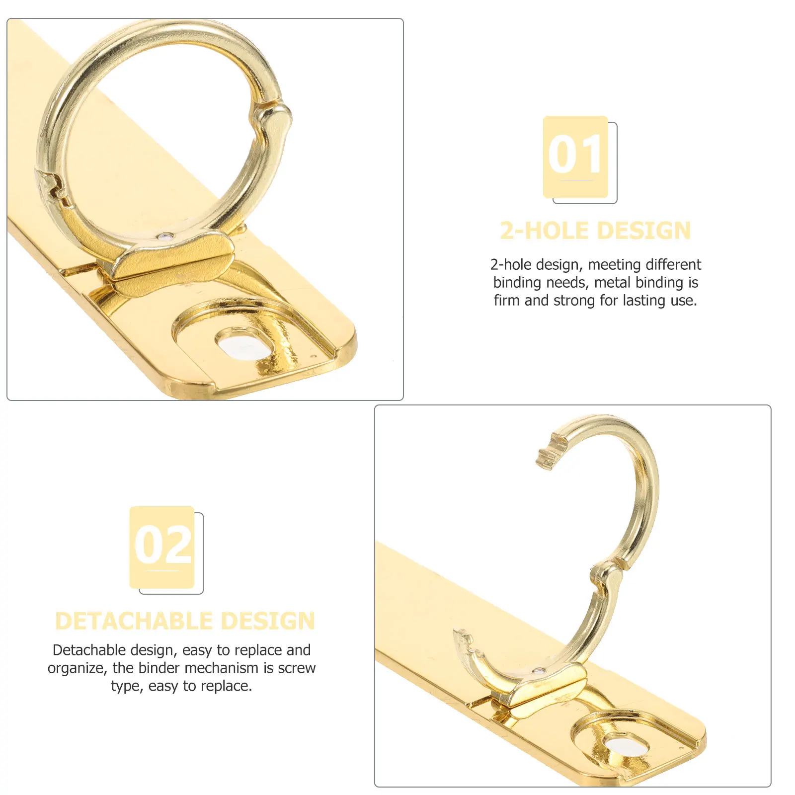 

1pcs 2-Ring Binder Mechanism Metal Loose Leaf Binder For Planners Notebook Diy Stationery Supplies Replacement Spine Inserts