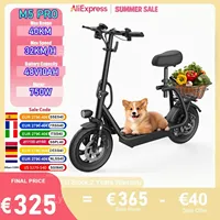NANROBOT M5PRO Electric Scooter With Seat And Basket 12 Inch 750W Foldable Kick eScooter 48V10Ah Max Range 40km Mobility Scooter