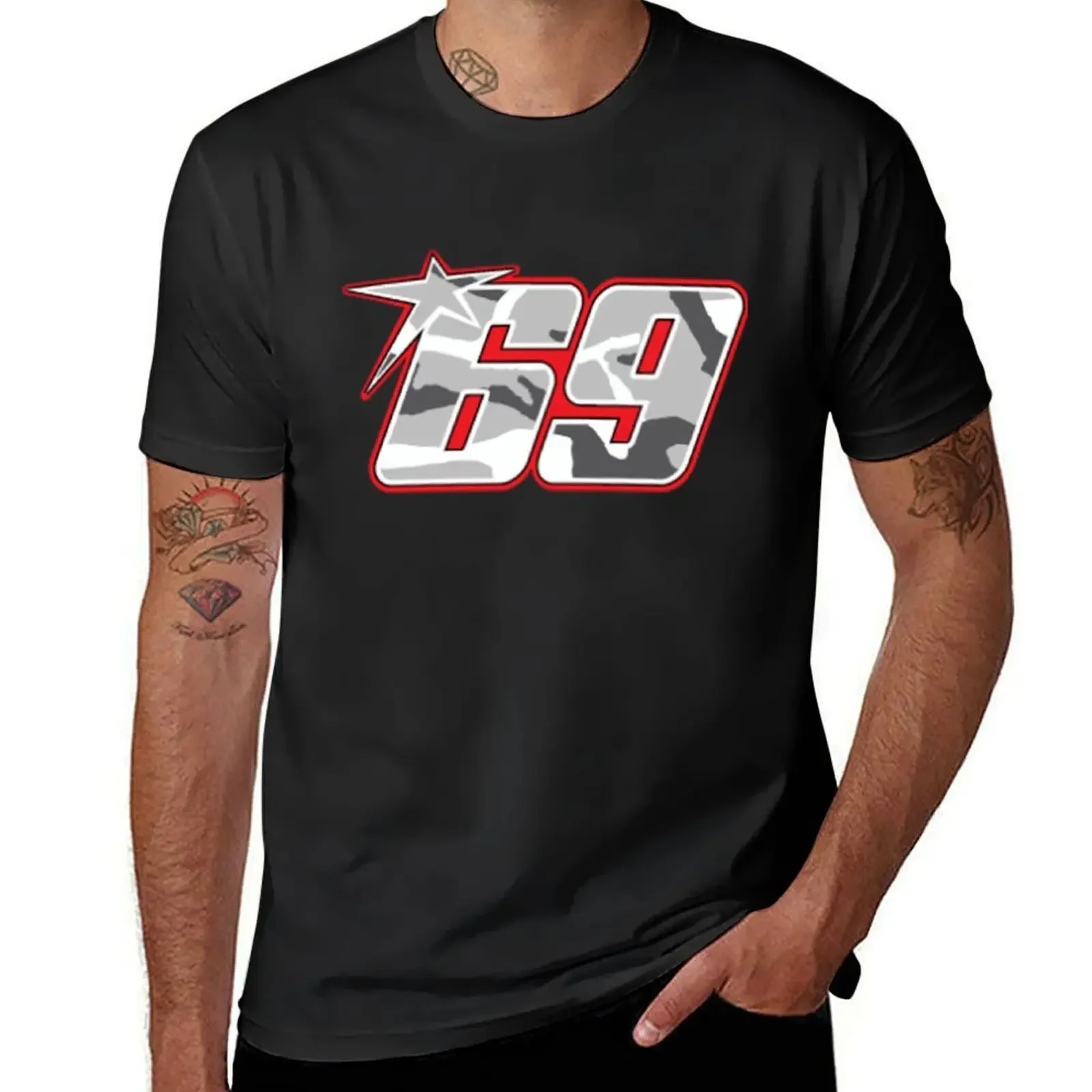 69 Nicky Hayden T-Shirt summer tops Short sleeve tee vintage graphic tee mens t shirts top quality