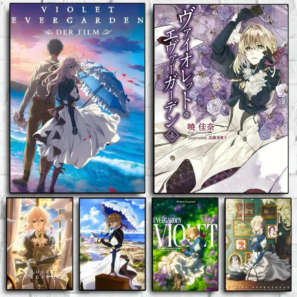 Violet Evergarden anime Poster Art HD Advanced Aesthetic Printing Paper Wall Art for Living Room Home Decor