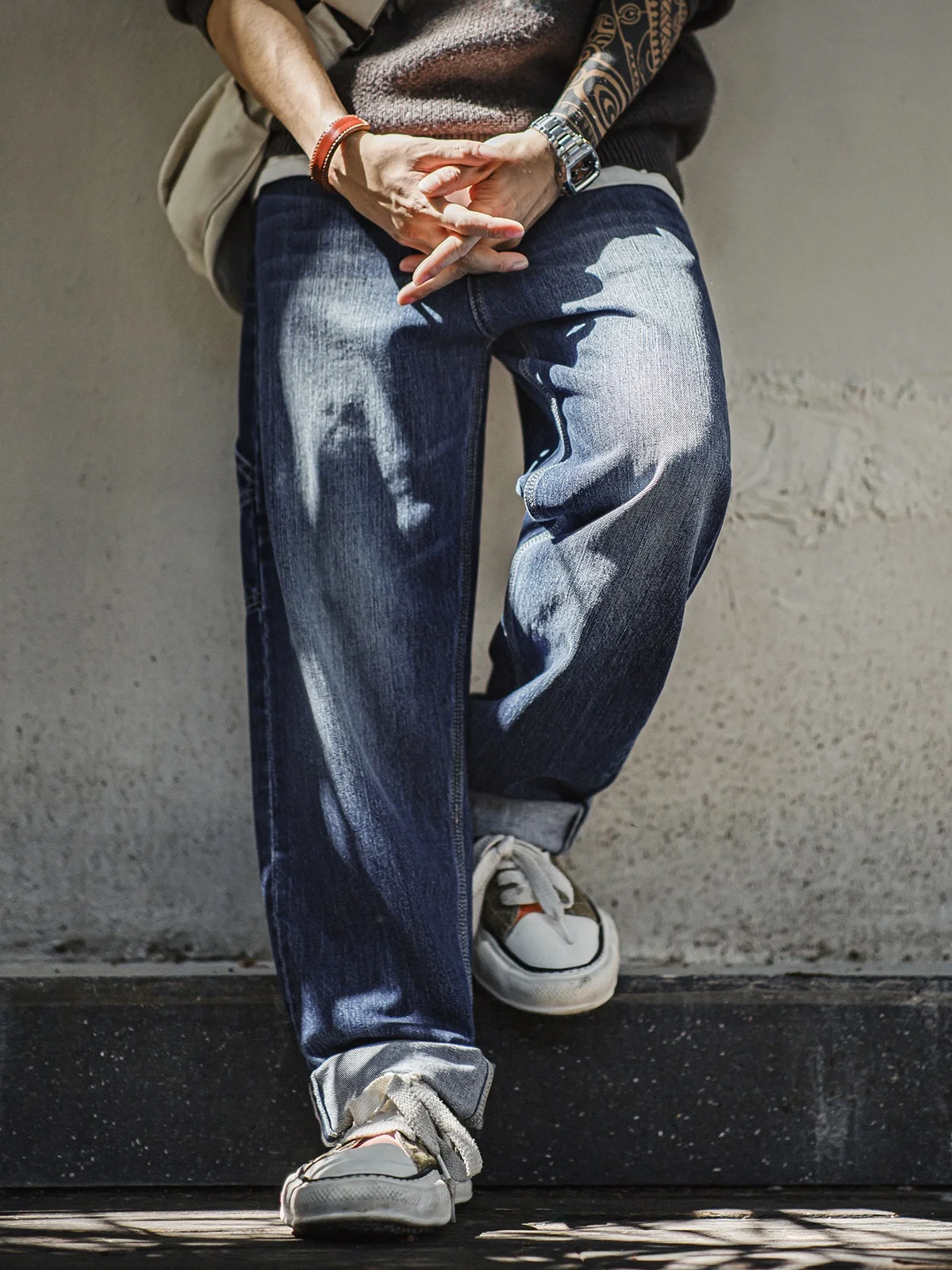 

Мужские джинсы Maden American Retro из хлопкового денима, свободного кроя, прямые, длинные, летние, повседневные, прямого кроя