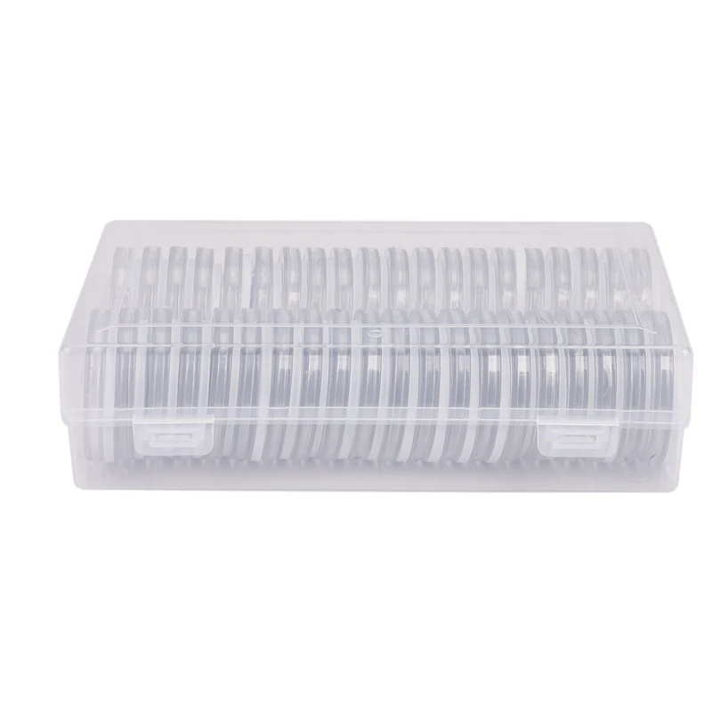 46 Mm Coin Capsules Plastic Round Coin Holder Case And 7Sizes (16/20/25/27/30/38/46Mm) Protect Gasket Retail