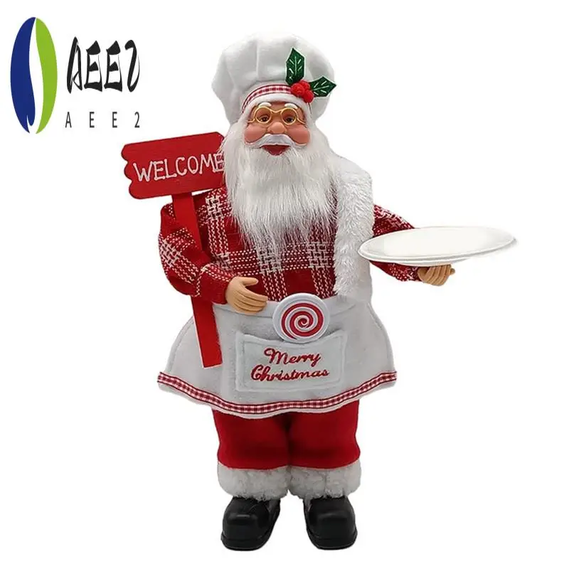 

AEE2-Christmas Decoration Standing Santa Claus Doll Christmas Kitchen Old Man Doll Ornaments
