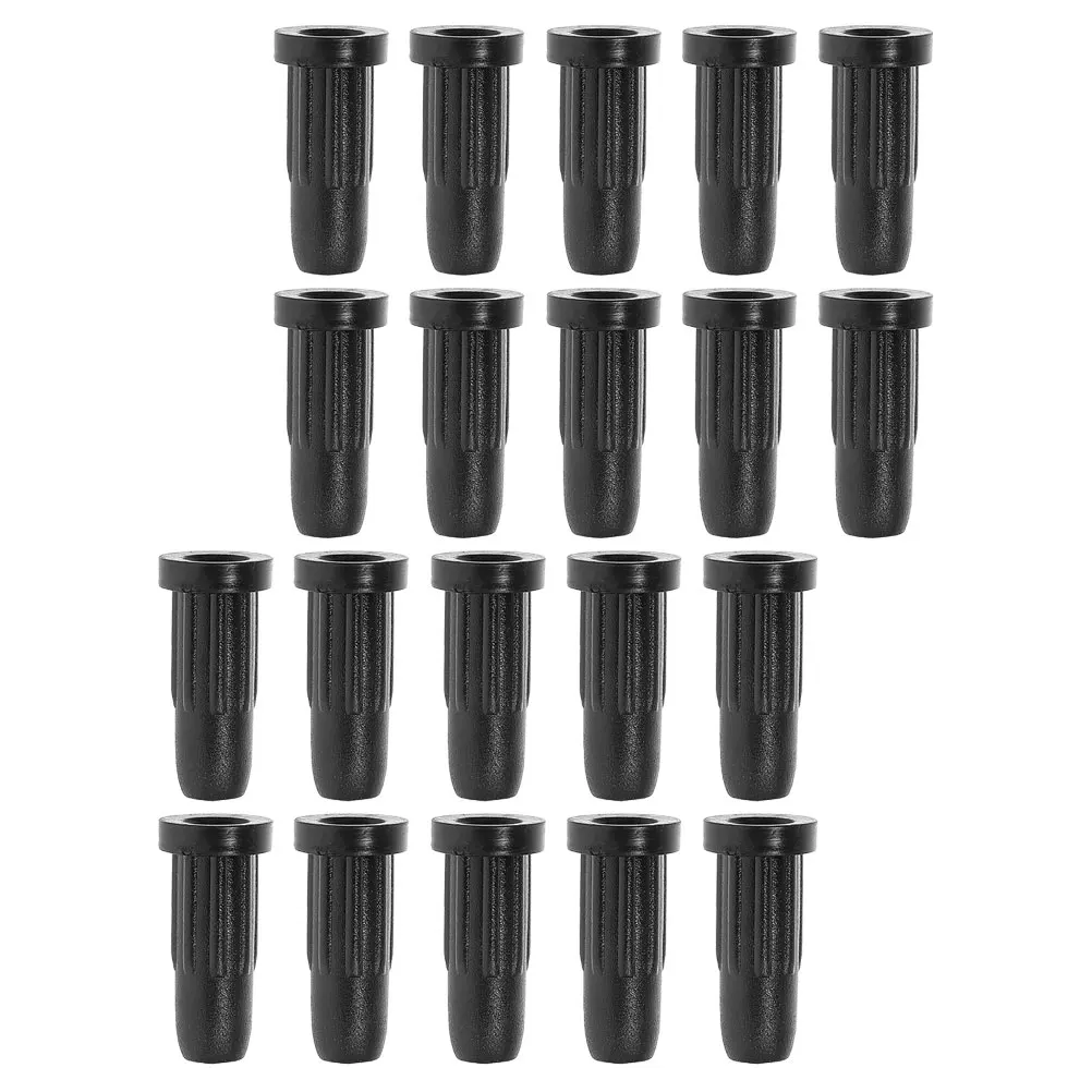 

20 Pcs Caster Wheel Cover Rubber Sleeve Protective Chair Feet Black PP Material Easy Install Floor Protection Furniture