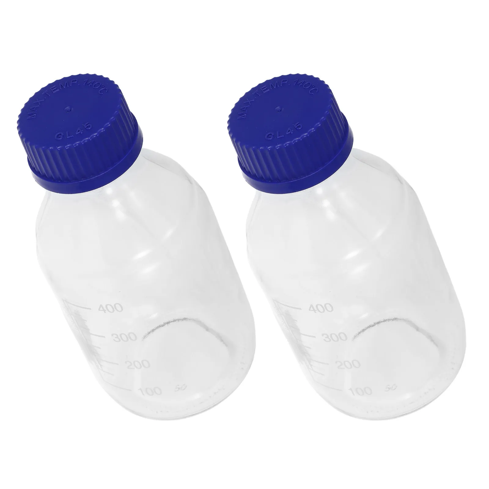 

2 шт. стеклянные бутылки для реагентов объемом 500 мл, прозрачные, с мерной шкалой, для хранения жидкостей, с крышкой, для химических и медицинских образцов, герметичные