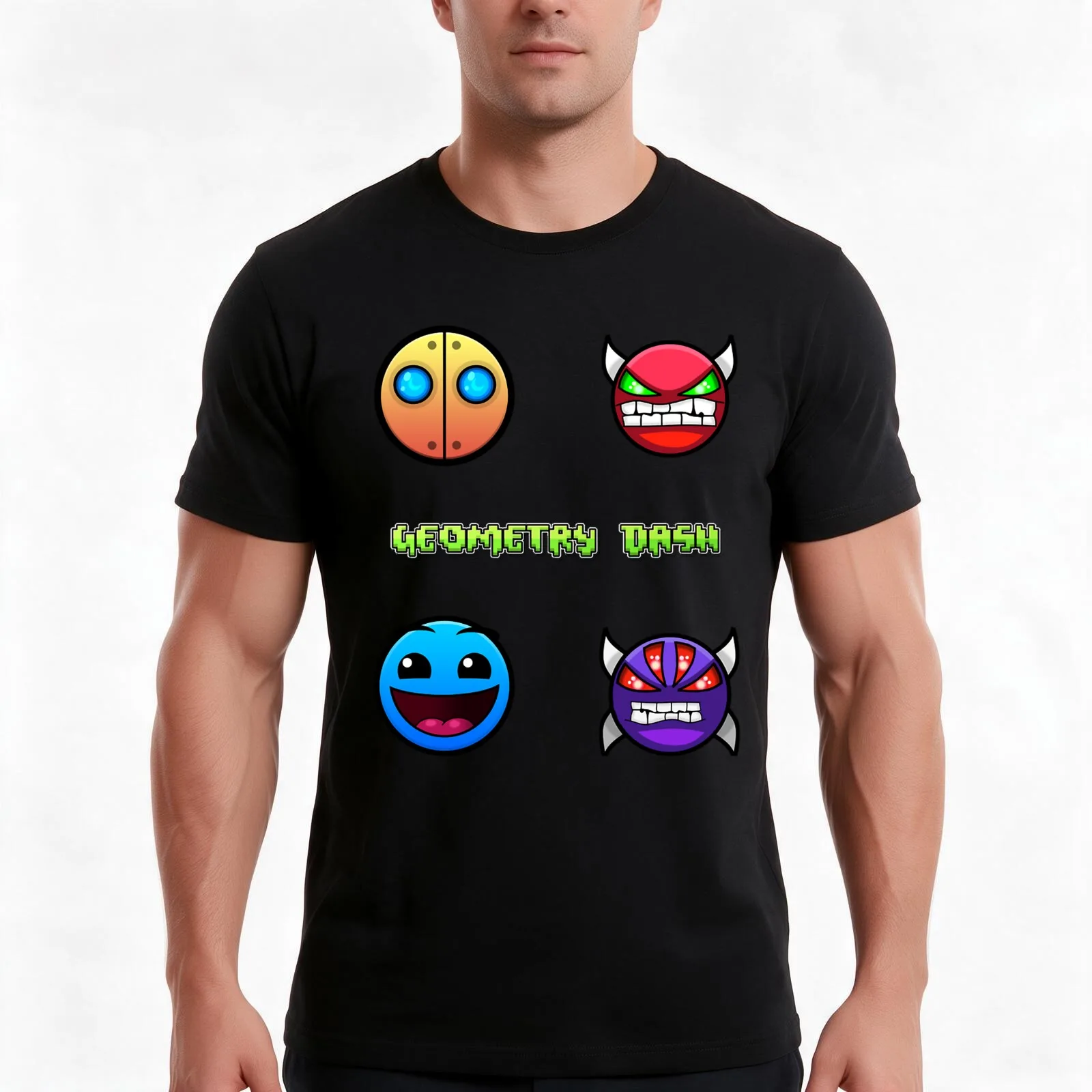 Qeomen try dazh unlock level T-Shirt, Summer Casual Cotton Tee, Oversized Streetwear Tops, Vintage Graphic Print, 100% Cotton