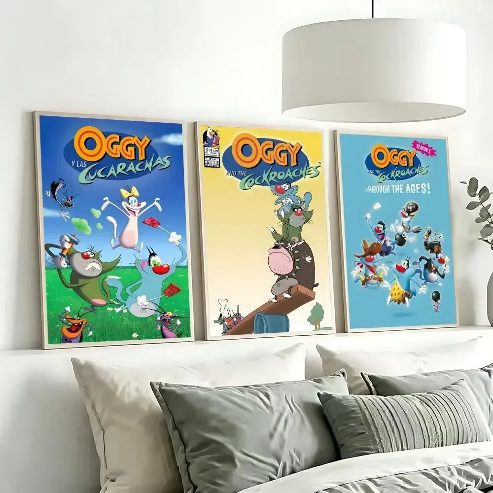 anime Oggy and the Cockroaches Poster HD Printing Modern Minimalist Style for Home Decor for Bedrooms Home home office Gift