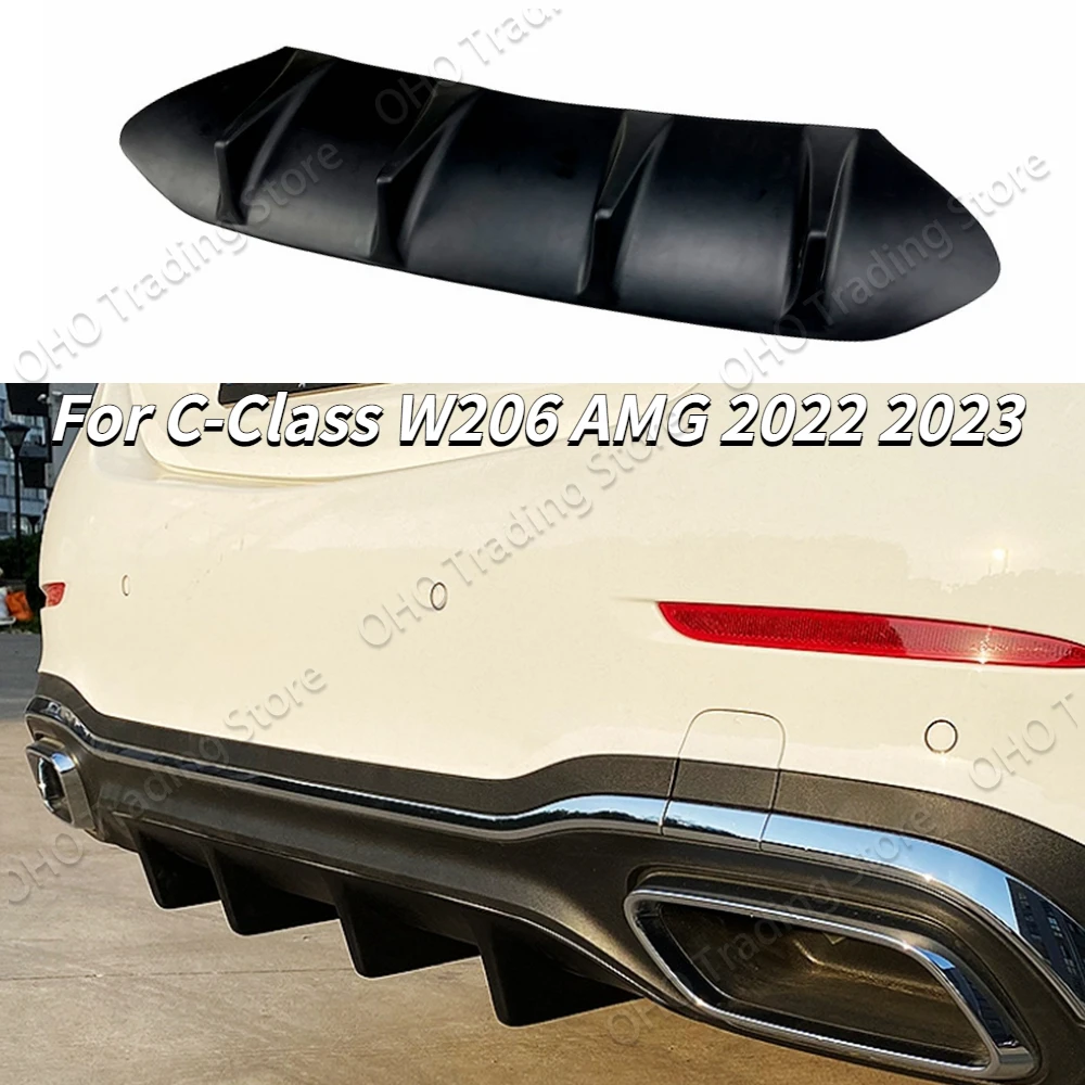 

For Mercedes Benz C-Class W206 C200 C260 C300 AMG Line 2022 2023 Car Trim Rear Bumper Diffuser Lip Cover Spoiler Modification