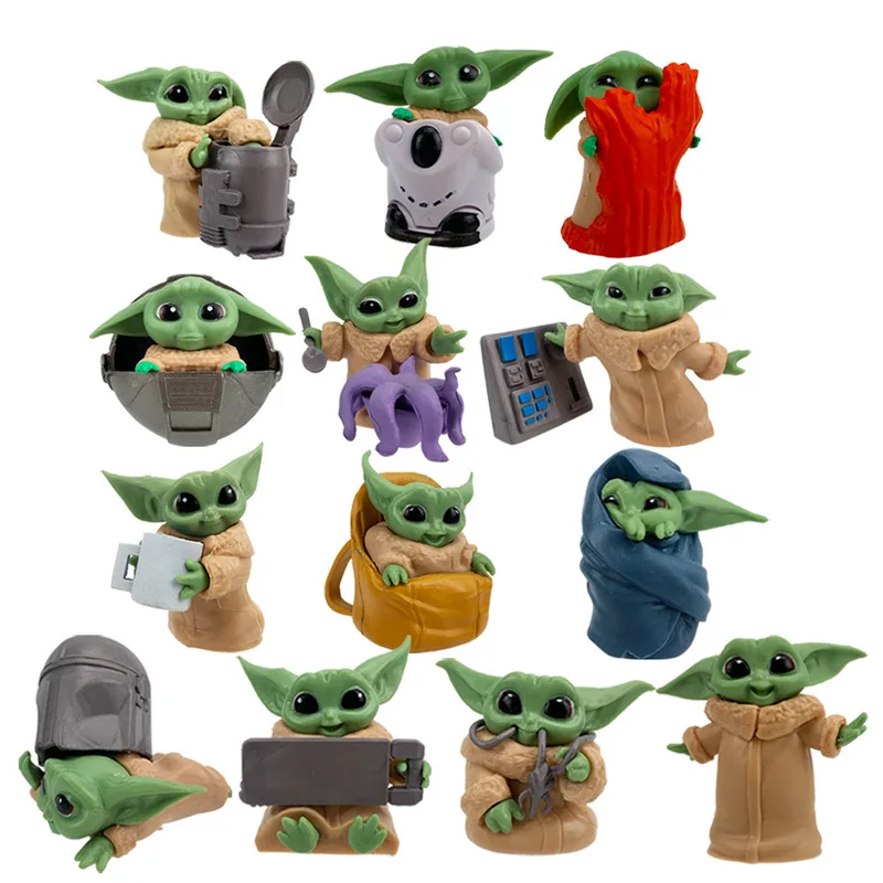 Baby Yoda Nimi Figure Collection Anime Dolls The Mandalorian The Child 11sets Complete Works Cute Figurines Dolls Xmas Gifts