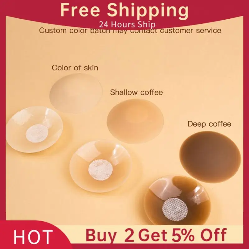 

Women Silicone Nipple Stickers Reusable Invisible Nipple Cover Self Adhesive Breast Stickers Chest Covers Intimates Accessories