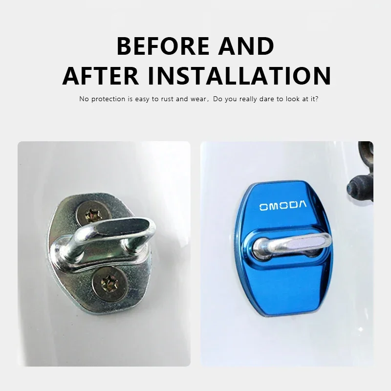 Car Silicone Door Lock Buckle Protection Cushion Crash Cushion Shock For Chery Omoda 5 C5 E5 C9 9 EV PHEV 2025