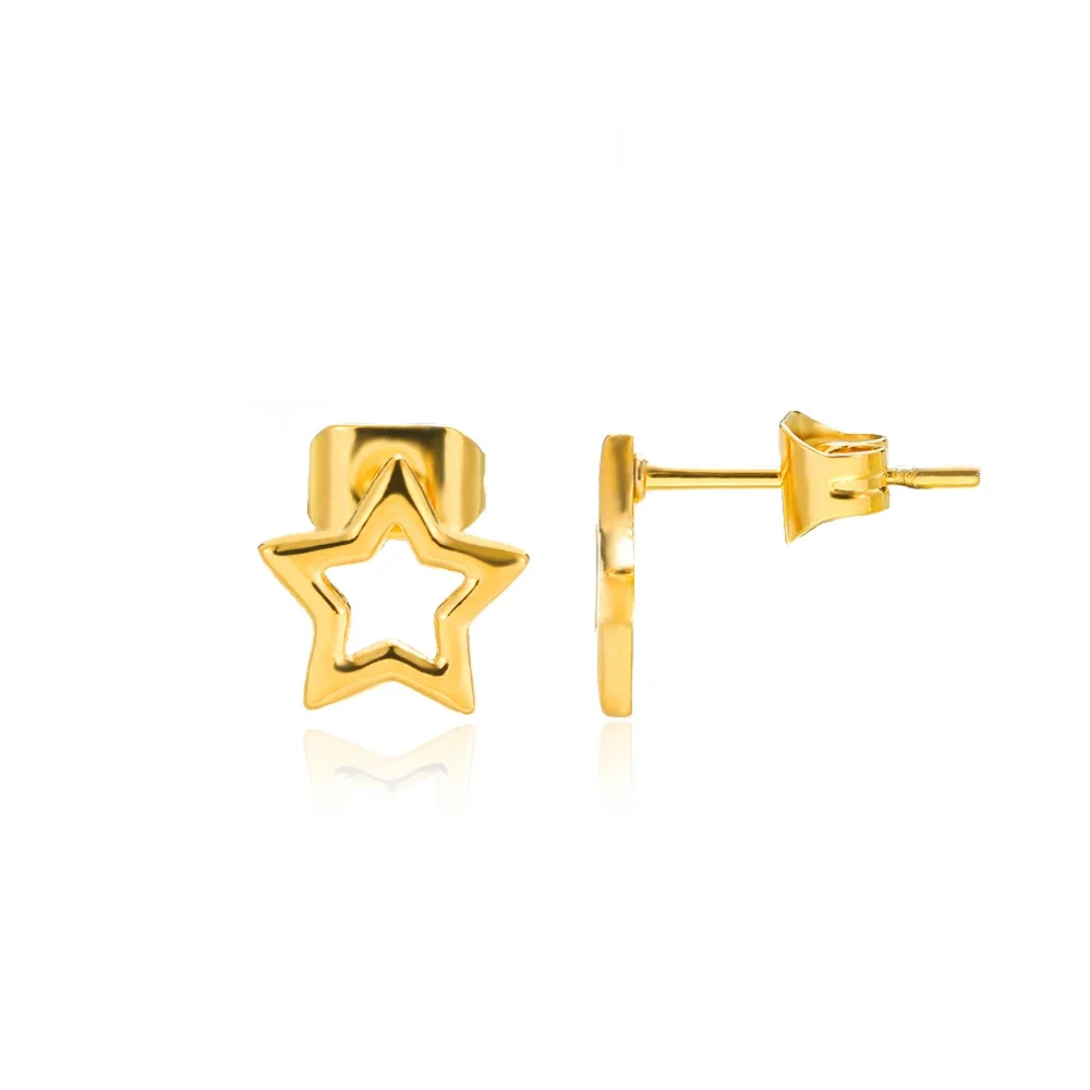 Vintage Gold Color Starfish Earrings For Women  Stainless Steel Tiny Star Earings Fashion Summer Beach Jewelry Gift Accessories