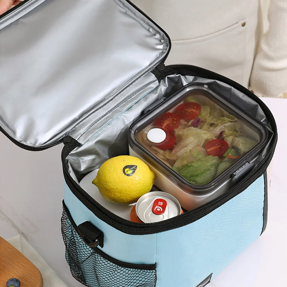 Dopamine waterproof bento bag with large capacity, can be carried across the lunch box bag, outdoor picnic PEVA ice pack, one sh