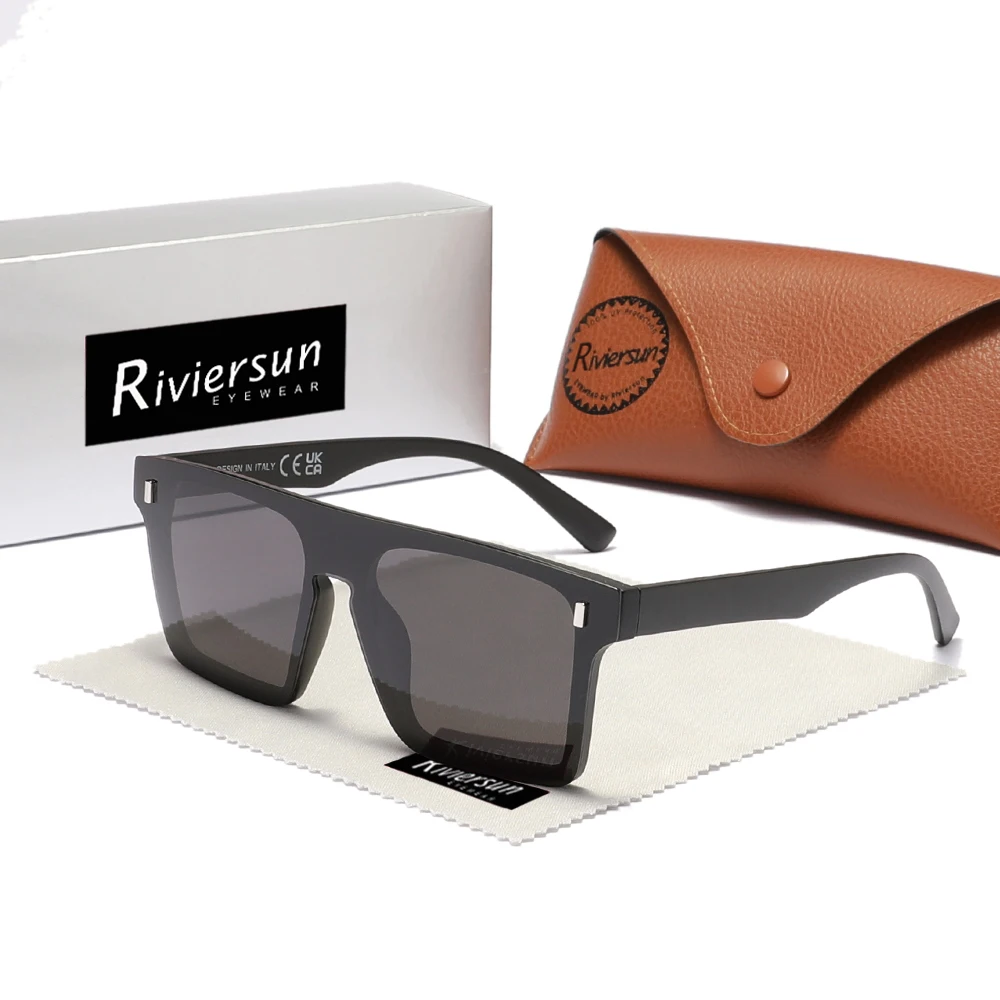 Oversized Frameless One-PCS Design Sunglasses Vintage Polarized Glasses UV400 Driving Fashion Outdoor Shades Eyewear