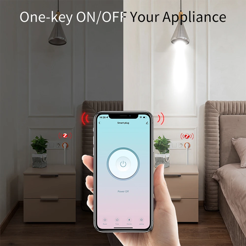 Tuya Smart Zigbee 3,0 Netzstecker 16A EU Steckdose 3680W Meter Fernbedienung Arbeit Mit Alexa Und Tuya Hub – Detail 6